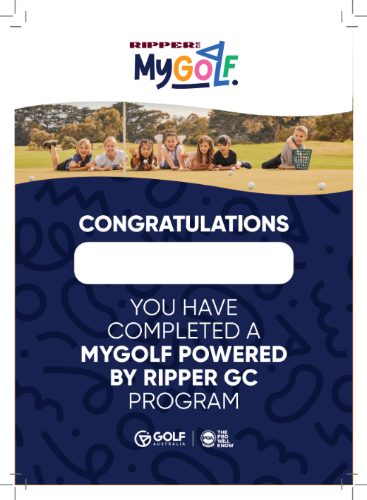 FREE MyGolf Participant Certificate