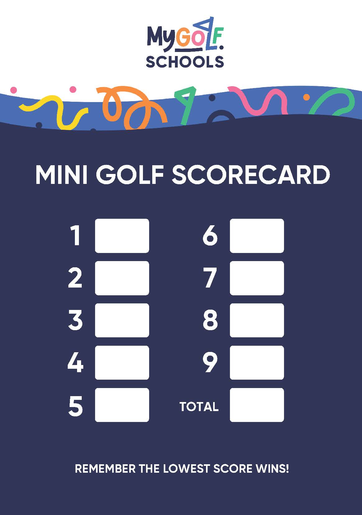 Mini Golf Scorecards (Pack of 50) – Golf Australia - MyGolf