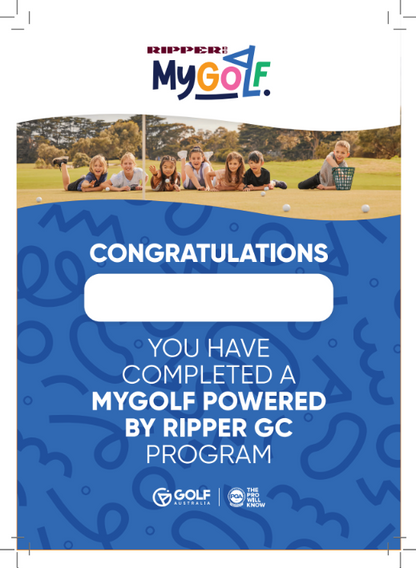 FREE MyGolf Participant Certificate